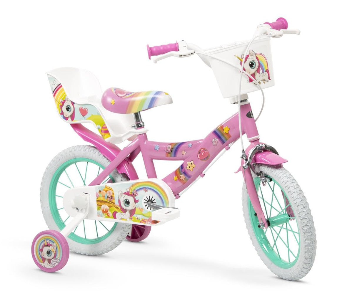 TOIMSA 85-14219_8422084142193 Bicicleta Unicornio 14" (4/6 años), Unisex-Youth