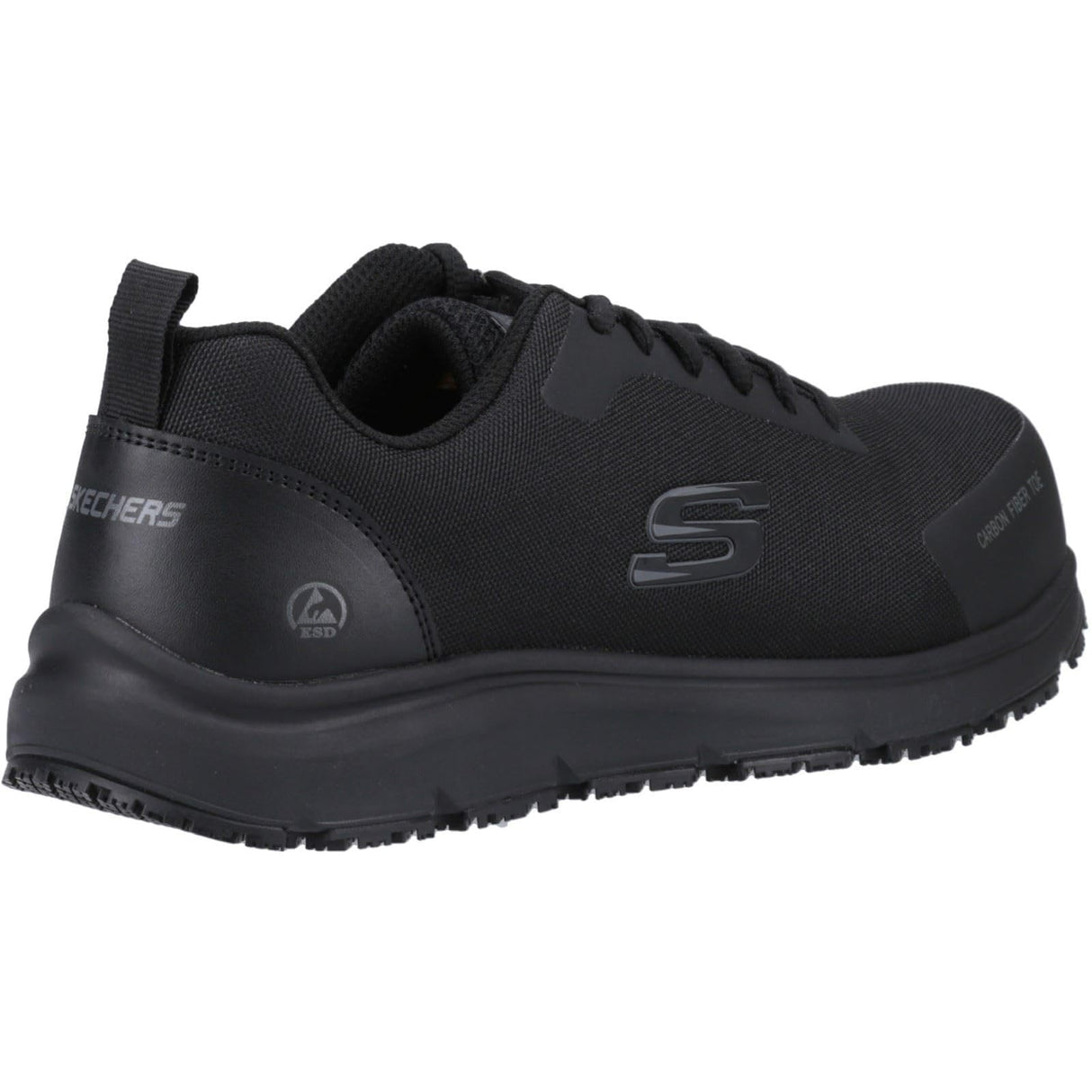 Skechers Ulmus SR Safety Toe, Zapatillas Hombre, Black/Charcoal, 46 EU