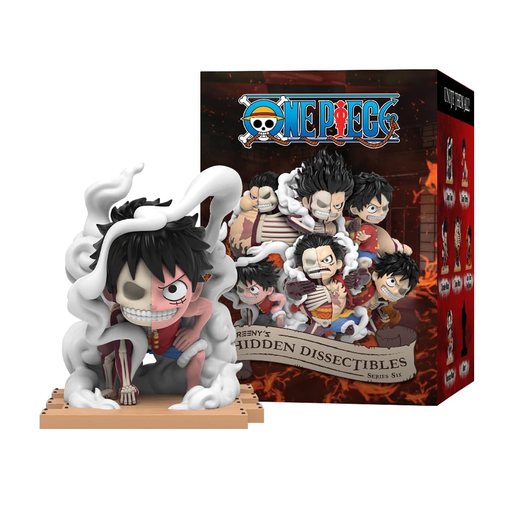 Mighty Jaxx Hidden Dissectibles diseñados por Freeny: One Piece Serie 6 (edición Luffy Gears) | Bandeja precintada de 6 Unidades, no Contiene duplicados | Cajas misteriosa