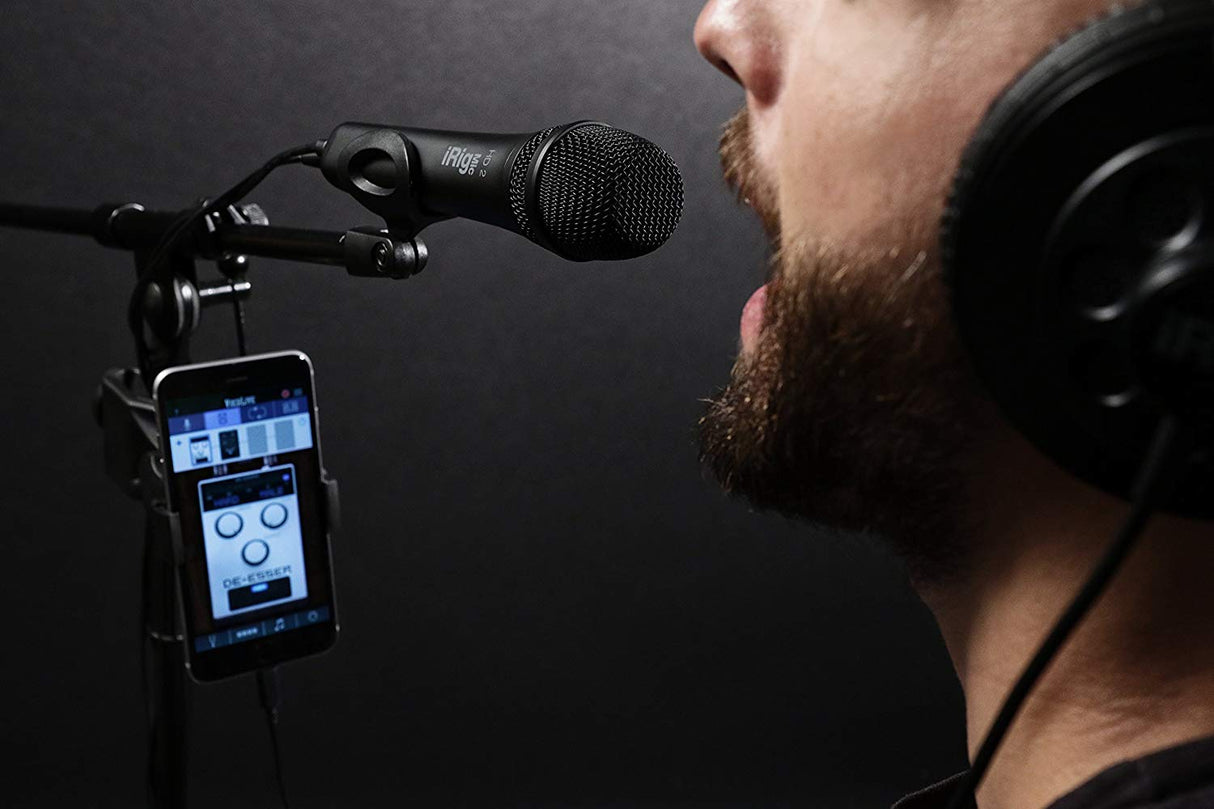 IK Multimedia iRIG Mic HD 2 - High-Resolution Microphone for iOS and Mac, High Quality Sound, Professional Recording, Compatible with iPhone, iPad, Mac and PC
