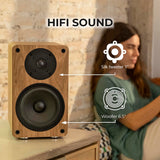 VULKKANO A5 ARC Altavoces Autoamplificados con Woofer de 5.25", Bluetooth 5.0, HDMI ARC, Optica, RCA, USB, con Salida Subwoofer, Altavoces para la TV con Diseño Elegante, Color Negro