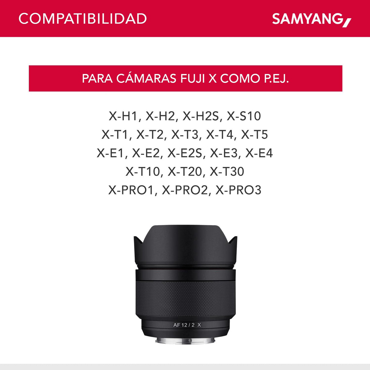 Samyang AF 12 mm F2.0 Fuji X - Enfoque automático Distancia focal fija ultra gran angular para Fujifilm X-Mount APS-C Fast para cámaras Fuji X Mount X-T4 T3 X-T30 X-T20 X-E4 XE3 X-Pro 3