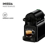 Nespresso DeLonghi Inissia Milk EN 80BAE-Cafetera de cápsulas, 19 bares, compacta, apagado automático, color Black