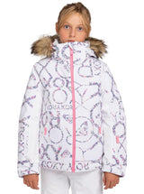 Roxy PIE Girl JK Chaqueta, Bright White Lluvia RG, Estándar para Niñas