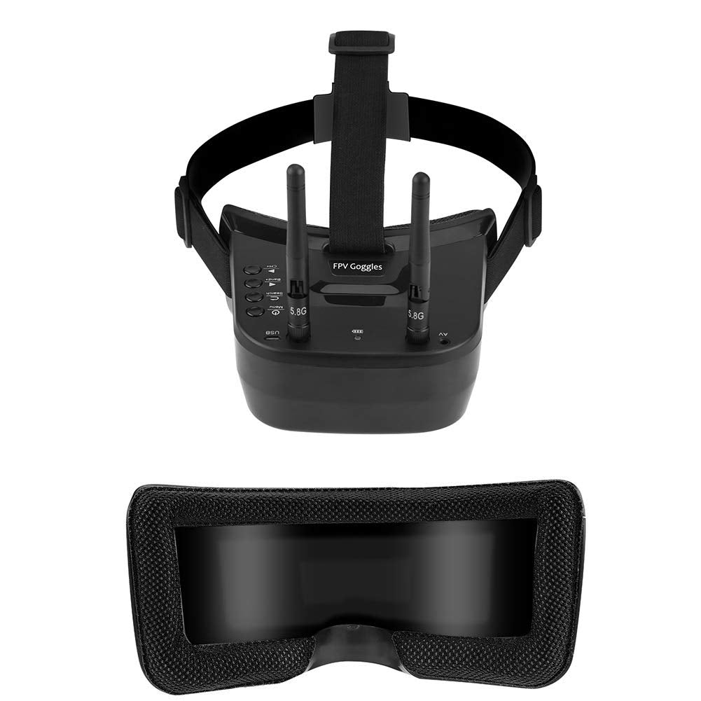 Germerse Gafas FPV, FPV RC Drone Goggles, 5.8G 40 Canales RC FPV Goggles 1200mAh Batería FPV Goggles para FPV Quadcopter Drones