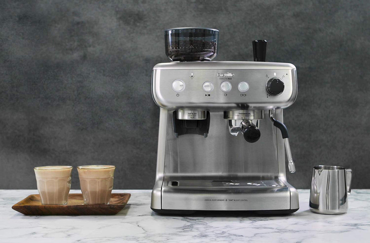 Breville Barista Max máquina de café expreso, totalmente automática con molinillo integrado y bomba italiana de 15 bares [VCF126X]
