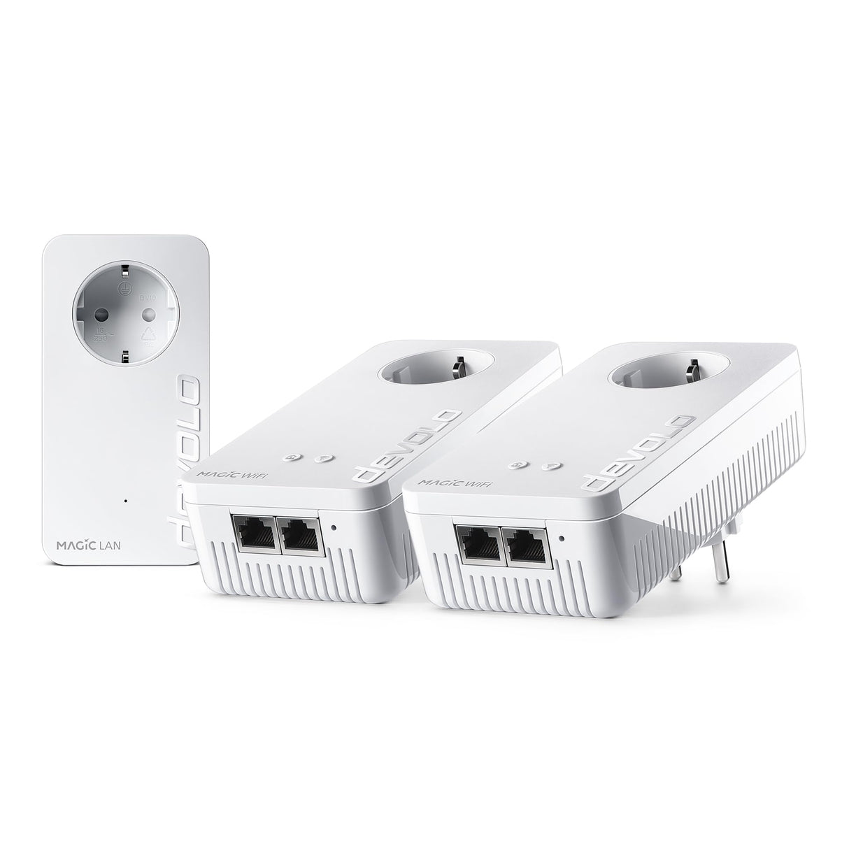 Devolo Magic 2 WiFi 6 Multiroom Kit, Adaptador WiFi Powerline, hasta 2.400 Mbps, Toma Mesh WiFi, 2X conexión Gigabit LAN, Punto de Acceso, Blanco