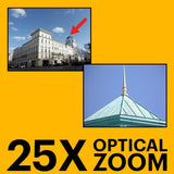 KODAK Pixpro Astro Zoom AZ255 + Tarjeta de Memoria SD de 32 GB – Cámara de Puente Digital de 16 MP, Zoom 25X, Video HD 1080p, Gran Angular de 24 mm, Pantalla LCD 3, Pila AA – Blanco