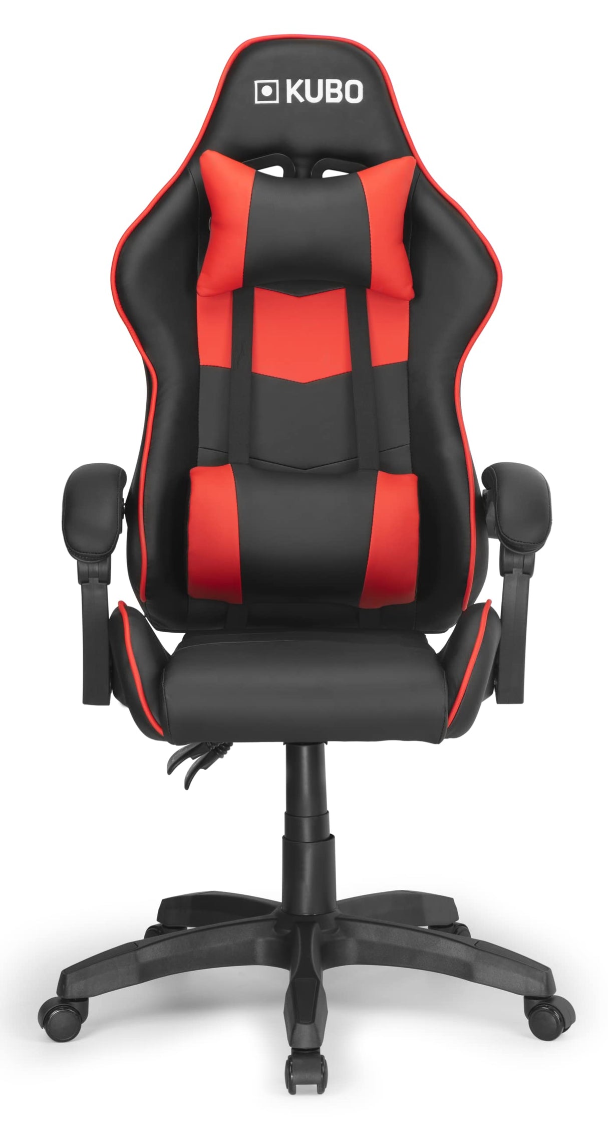 KUBO - Silla Gamer - Ergonómica - Reposacabezas - Elevación Gas Nivel 4 - Máximo Confort - Color: Rojo -Peso Máximo de hasta 130 kg