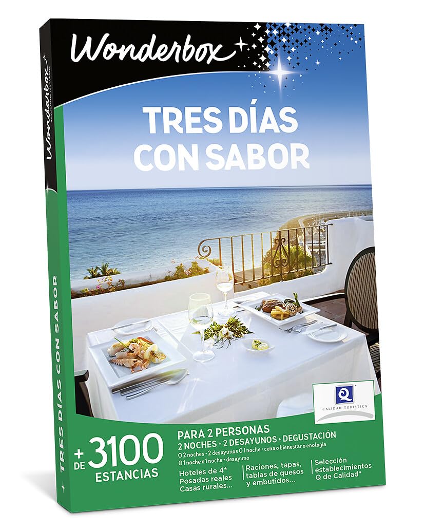 WONDERBOX Caja Regalo -Tres DÍAS con Sabor- 3.200 estancias para Dos Personas