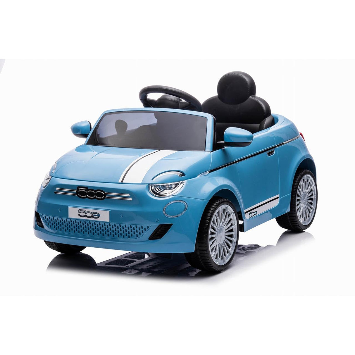 Tachan - Vehículo eléctrico Fiat 500 - De Color Azul - Batería 12v - Control Parental por R/C - +3 años (711T00852 CPA Toy Group)