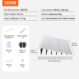 VEVOR Rampa de Umbral Altura de 15,2 cm Rampa de Aluminio para Bordillos Entrada, Capacidad de Carga de 362,8 kg, Rampa Modular Ajustable de Aluminio para Sillas de Ruedas, Scooters, Sillas Eléctricas