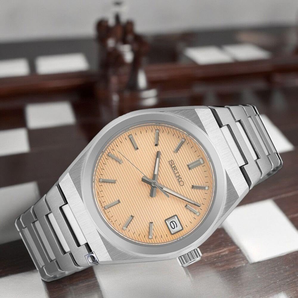 SEIKO Reloj Analógico para Mujeres de Cuarzo con Correa en Acero Inoxidable SUR577P1