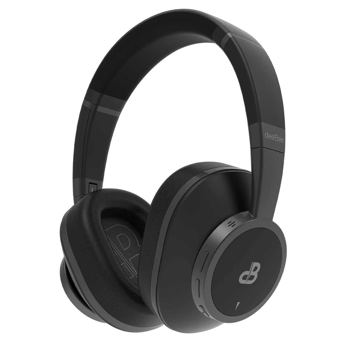 DeeBee Pulse Auriculares Inalámbricos, Cancelación Activa de Ruido 35dB, Bluetooth 5.2, 40 Horas de Batería, Negro