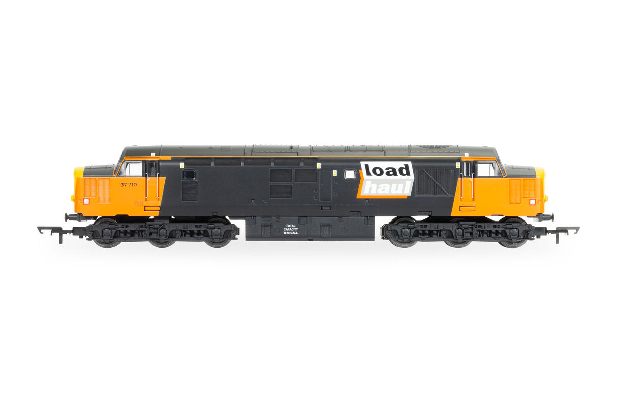 Hornby R30188 Railroad Plus Loadhaul, Class 37, Co, 37710-Era 8 Railway-Locos, Negro y Naranja, Color, 38 centimètres