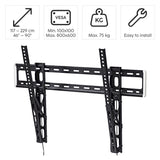 Hama | Soporte de Pared para TV de 46" a 100" (Soporte inclinable +0/-12° de Pared, Pantallas de hasta 191cm, Carga máx de 75kg, VESA 800 x 600)