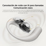 XIAOMI OpenWear Stereo - Auriculares inalámbricos, cancelación de Ruido, Driver dinámico, Doble micrófono, 7.5 Horas de autonomía y 38,5 Horas con el Estuche de Carga, Cosmic Grey (Versión ES)