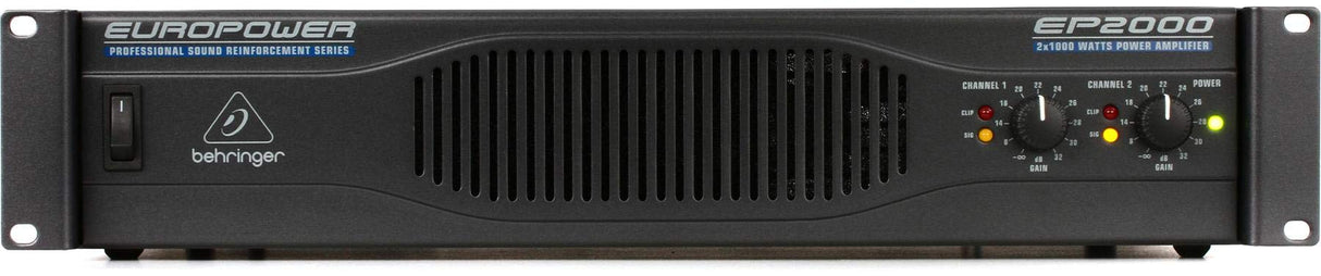 Behringer EP2000 Amplificador Potente Estéreo De 2000 Vatios Profesional Con Tecnología ATR, Accelerated Transient Response