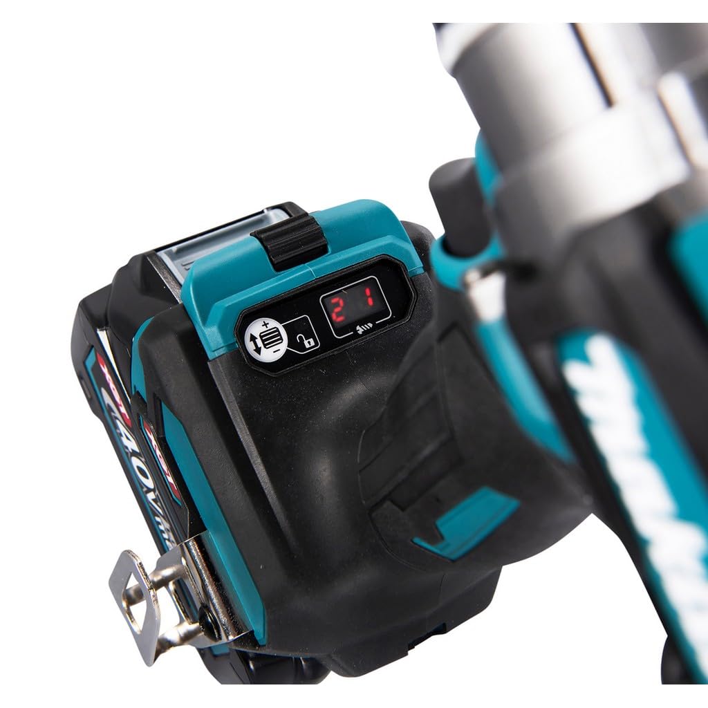 Makita DF001GZ - Taladro atornillador inalámbrico (40 V, máximo (sin batería, sin cargador) Azul Petróleo
