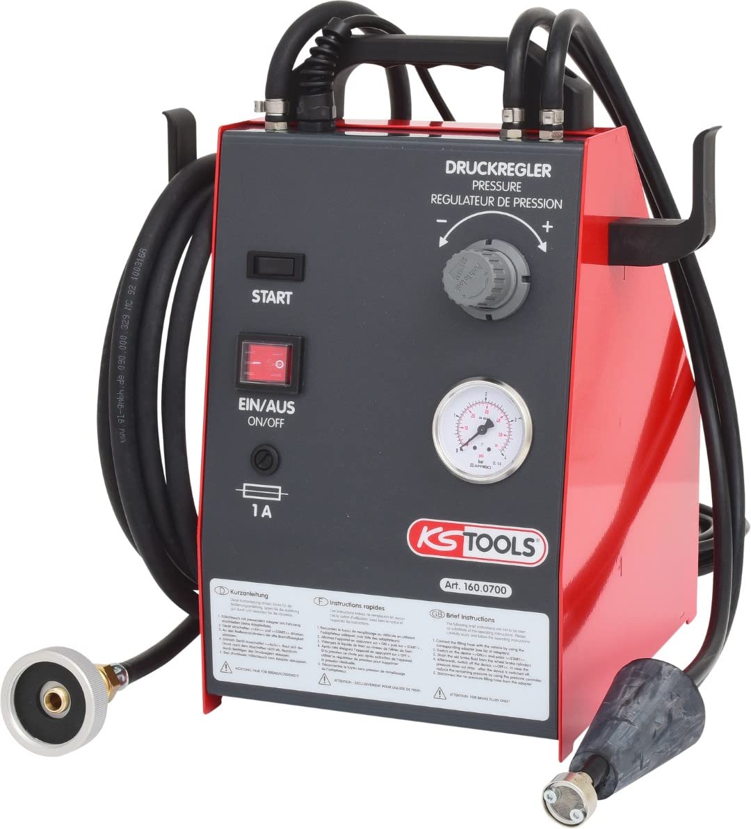 KS Tools 160.0700 Aparato de mantenimiento de frenos KS5, 5 litros