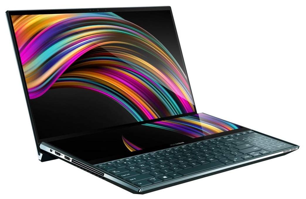 ASUS ZenBook Pro Duo UX581GV 15.6" 4K Dual Touch Pantalla 4K Alexa (Intel i7-9750H, 512 GB PCI-e SSD, 16 GB de RAM, NVIDIA GeForce RTX 2060 6 GB de gráficos, Windows 10, UK -Teclado (QWERTY))