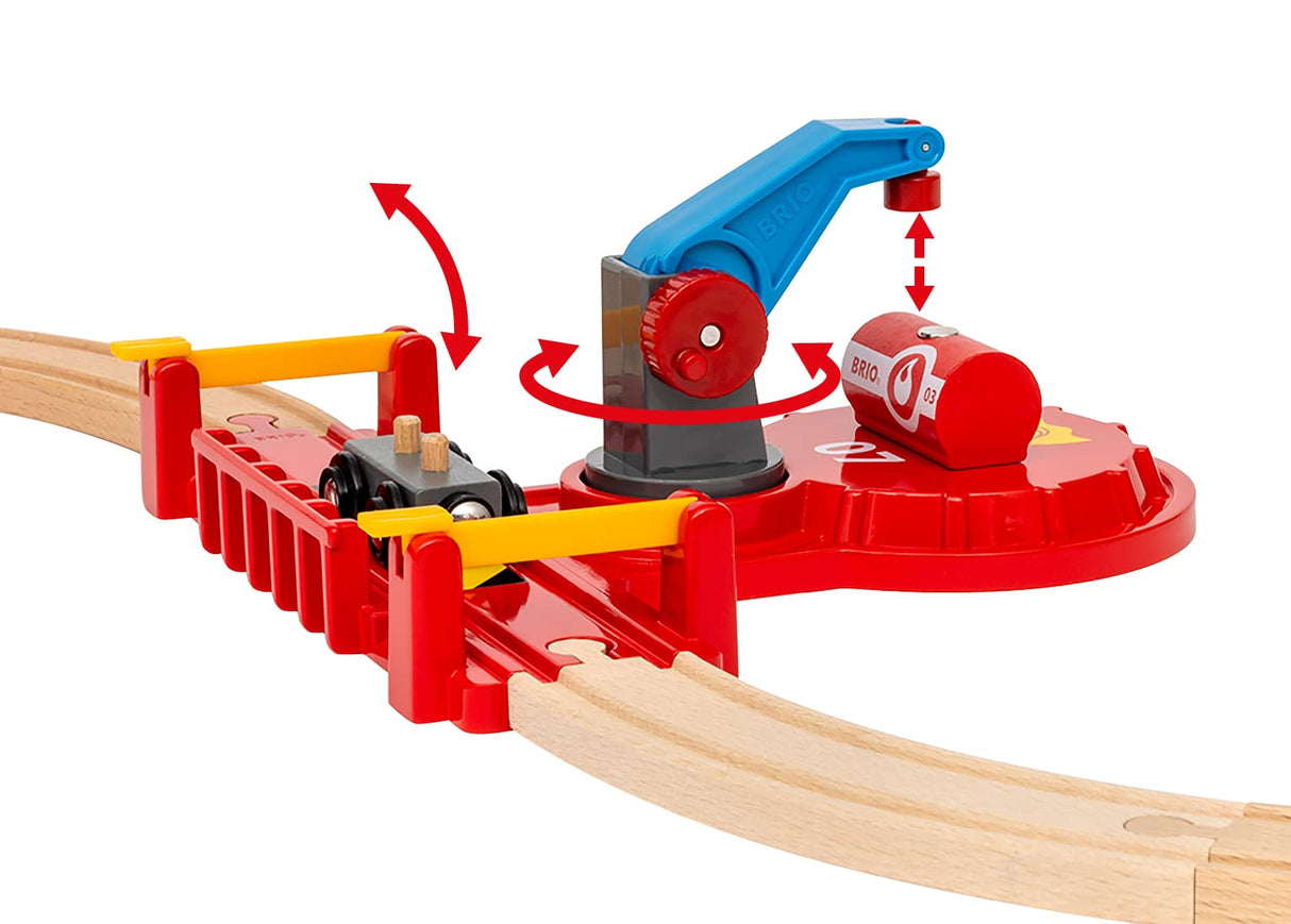BRIO World - Set Ferroviario Equipo de Rescate, World Ferrocarriles, Set de Construcción de Madera, Juguete para Niños y Niñas 3+ Años, 44 Piezas