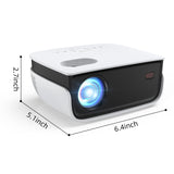 HOPVISION Mini Proyector Portatil, Videoproyector Cine En Casa Full HD 1080P, 7500L Proyector de Vídeo Auto Keystone, Compatible con HDMI, USB, AV, Teléfono/PS5/TV Stick/Portátil