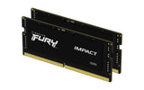 Kingston FURY Impact 32GB (2x16GB) 4800MT/s DDR5 CL38 SODIMM Memoria Gamer para Portátil Kit de 2 - KF548S38IBK2-32