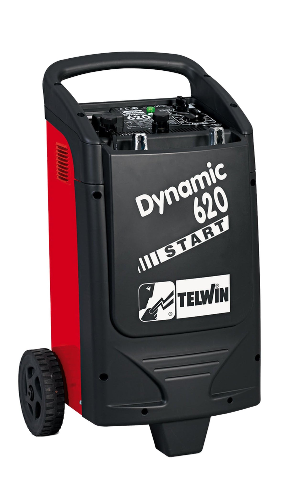 Telwin Dynamic 620 Start - Cargador arrancador (2000 W, 230 V), color rojo y negro