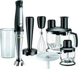 Braun Minipimer 7 MQ7087X - Batidora de Mano de 1000W, Minipicadora de 350ml, Pasapuré, Varillas, Procesador de Alimentos con 3 Funciones, Vaso de 600ml, Velocidad Automática, Tecnología ActiveBlade