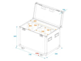 ROADINGER Flightcase 2 x Pfe de 100/120, Multicolor, Talla única