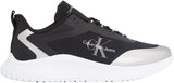 Calvin Klein Runner Sneaker Mujer Eva Runner Low Lace Mix sin Cordones, Negro (Black/Silver), 37