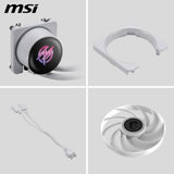 MSI MPG CORELIQUID P13 360 WHITE – Refrigeración Líquida AIO 360mm Blanca con ARGB, 3 Ventiladores PWM, Compatible con Intel LGA 1700/1200 y AMD AM5/AM4, Diseño Premium
