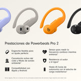Beats Powerbeats Pro 2 Auriculares Bluetooth inalámbricos- Cancelación Activa del Ruido, clasificación IPX4, hasta 45H con Estuche de Carga, Funciona con Apple y Android - Naranja electrizante