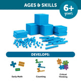 Learning Resources Set para el aula de bloques de plástico de base diez