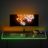 SteelSeries QcK Prism 3XL - Alfombrilla de ratón para juegos - Iluminación RGB de 2 zonas - Iluminación de eventos en tiempo real - Optimizada para sensores de juego - Tamaño 3XL (1220mmx590mmx2mm)