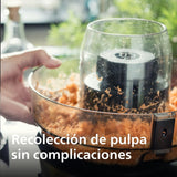 Philips Avance Collection Extractor de Zumo de Frutas y Verduras, Tecnología Fiberboost, Quickclean Plus Para una Limpieza Fácil, 1100 W, Plata, 2,1 l, Negro (HR1921/20)