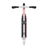 Globber - Flow Element Lights - Patinete Plegable de 2 Ruedas con luz LED, Freno Trasero y Manillar Ajustable, Desde los 5 años, para niños y Adolescentes - Rosa Dorado