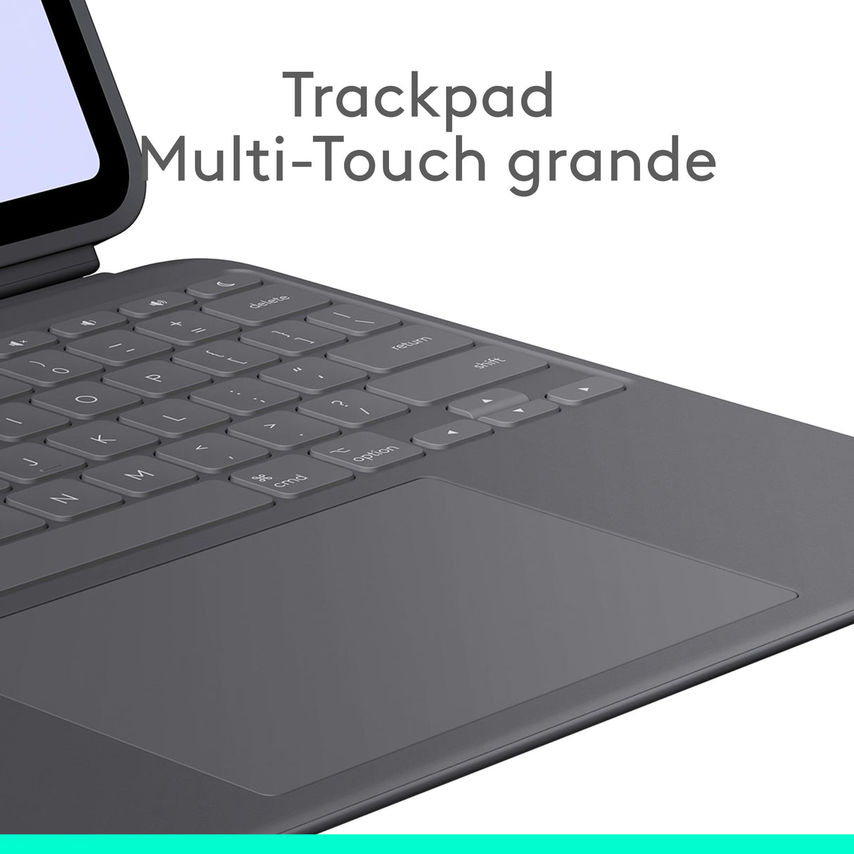 Logitech Combo Touch, funda con teclado, iPad Pro 13 pulgadas (M4)(2024) - Teclado retroiluminado extraíble con soporte abatible, escritura cómoda, modo multiuso, Disposición QWERTY Español, Grafito