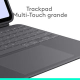 Logitech Combo Touch, funda con teclado, iPad Pro 13 pulgadas (M4)(2024) - Teclado retroiluminado extraíble con soporte abatible, escritura cómoda, modo multiuso, Disposición QWERTY Español, Grafito