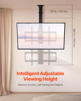 VEVOR Soporte para TV de Pared motorizado, Marco Soporte para TV Dimensiones de 813 a 1397 mm, Marco Porta televisión Plegable Ajustable con VESA máx. 60 x 40 cm, Carga máx. 54 kg