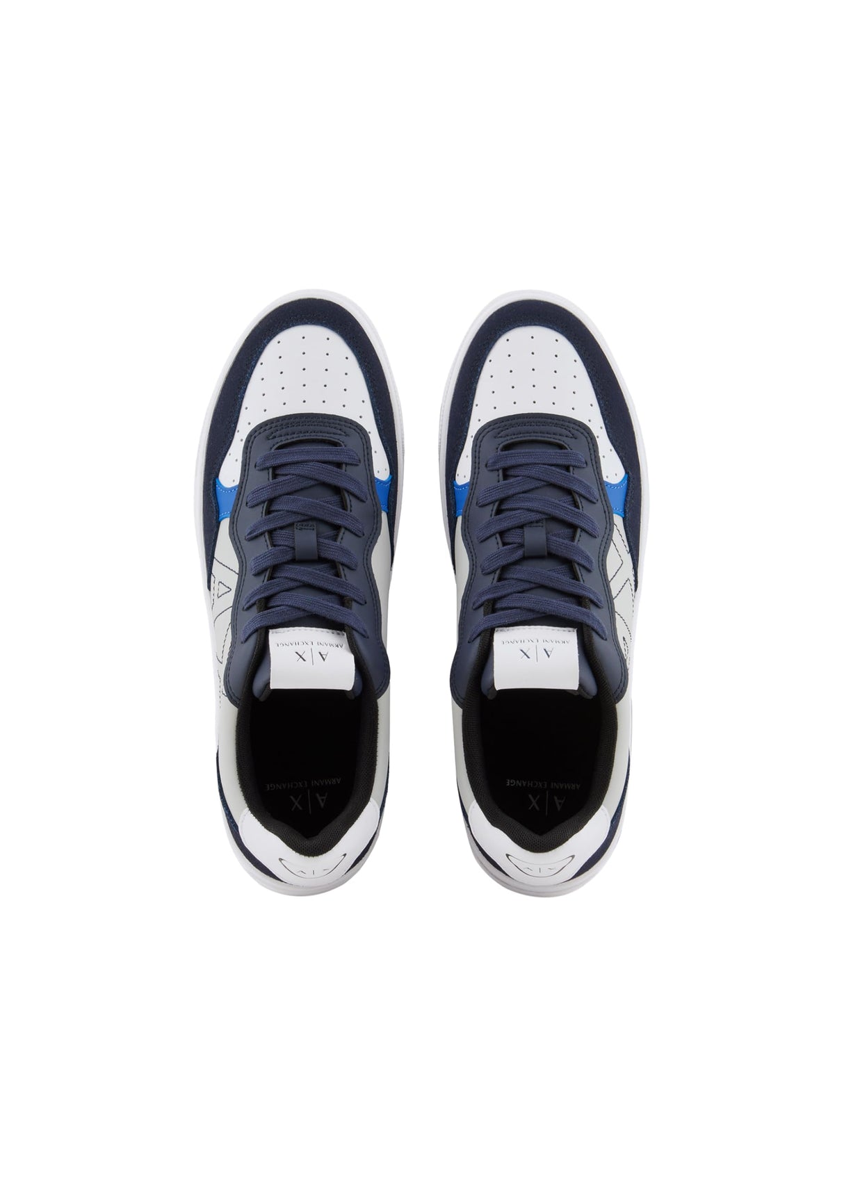 Armani Exchange Seattle, Detalles de Gamuza, Logotipo Bordado, Zapatillas Hombre, Grey Navy, 40 EU