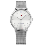 Tommy Hilfiger Reloj Analógico de Cuarzo para Mujer con Correa de Malla de Acero Inoxidable Plateada - 1781690