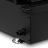 H.Koenig PLX1032 Plancha de Gas, 3 quemadores en U, Acero Inoxidable, Placa en Hierro Fundido, Gas Propano o Butano, Facil Limpieza, Antideslizante, Negro