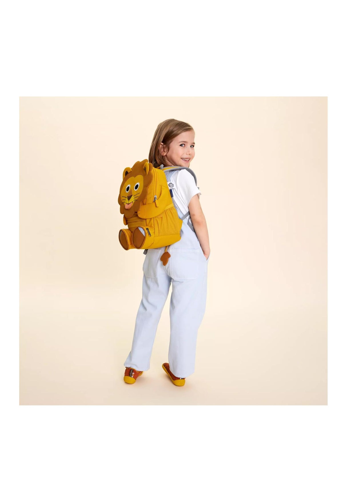 Affenzahn Gran Amigo Mochila, León-Amarillo, Talla única Unisex niños