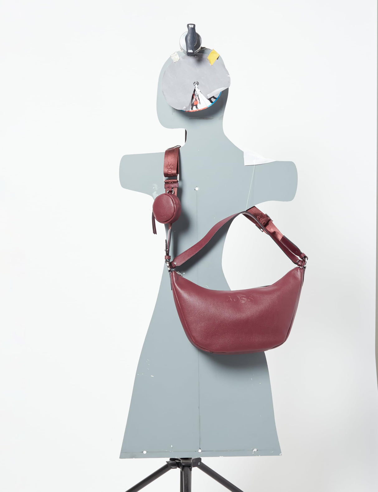 BOSS Addison Hobo, Obrero migratorio para Mujer, Dark Red, Talla única