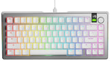 Glorious Gaming GMMK 3 Pro: anpassat mekaniskt tangentbord, 75% TKL, modulärt aluminiumhölje Och packningssystem, utbytbara MX-brytare, ljuddämpande skum, anpassade tangenter, USA QWERTY - Silver