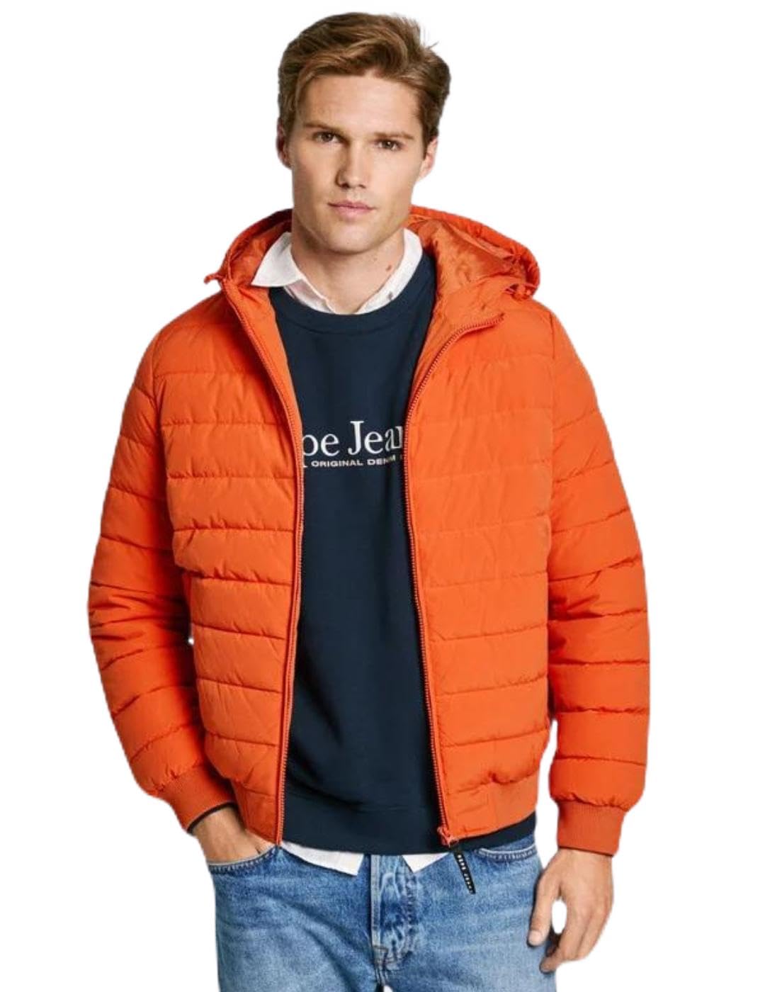 Pepe Jeans Tomek Chaqueta, Rust Orange, S para Hombre