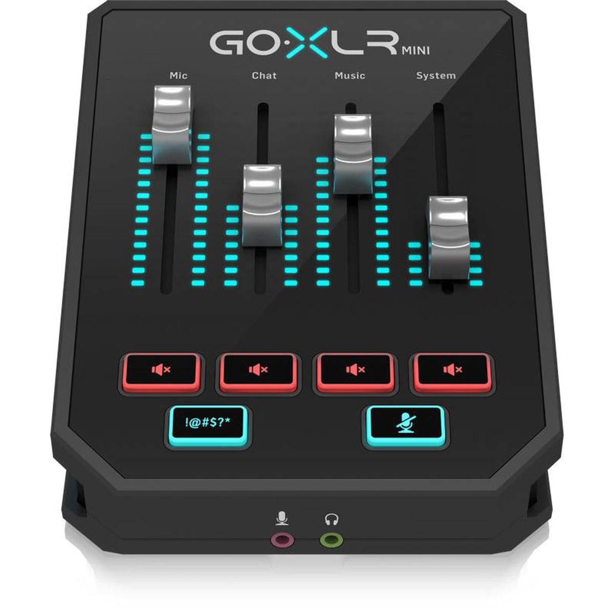 TC Helicon Mezclador de transmisión en línea GoXLR MINI con interfaz USB/audio y preamplificador Midas, solo compatible con PC