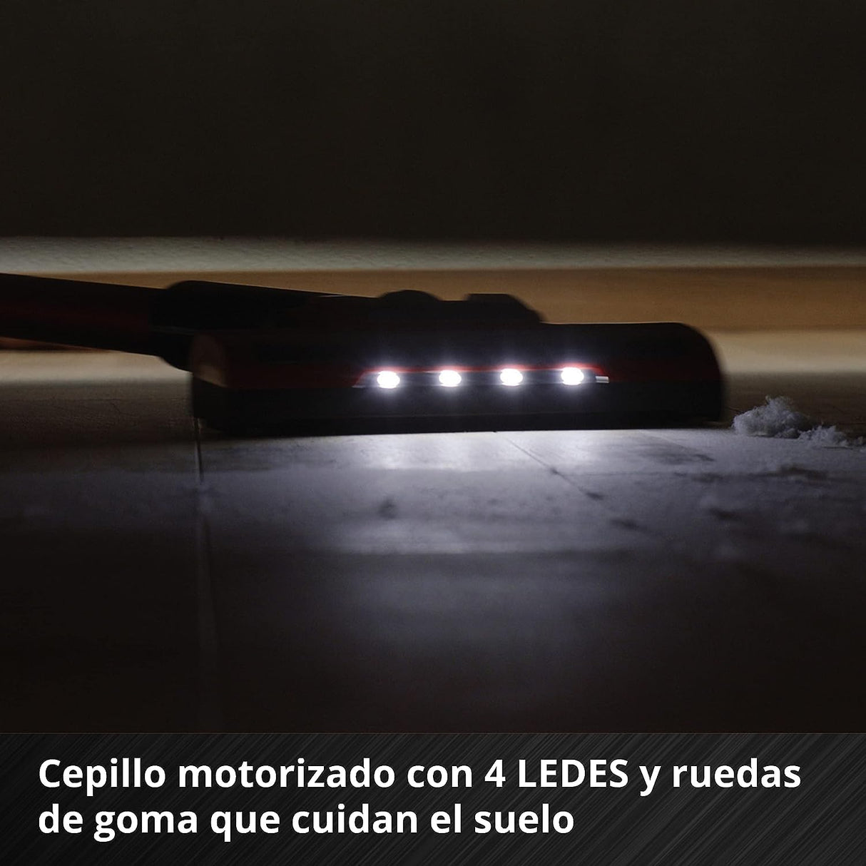 Einhell Aspirador de polvo de mango con batería, 18 V, aspirador de polvo con batería sin bolsa, recipiente colector de 0.6 L, tecnología de ciclón, sistema de filtro triple, Color Rojo/Negro